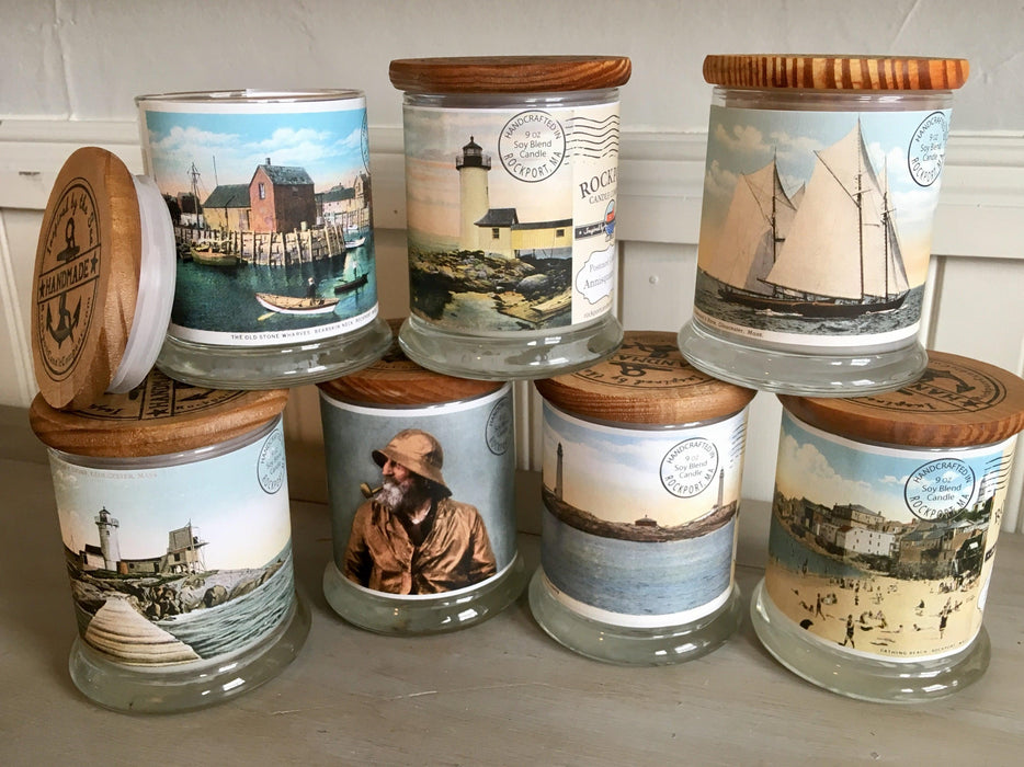 Vintage Postcard Candle - Good Harbor Beach