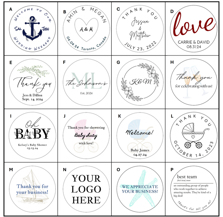 More favor lid label ideas - Rockport Candle