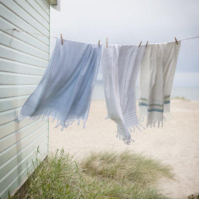Linens drying by the beach
